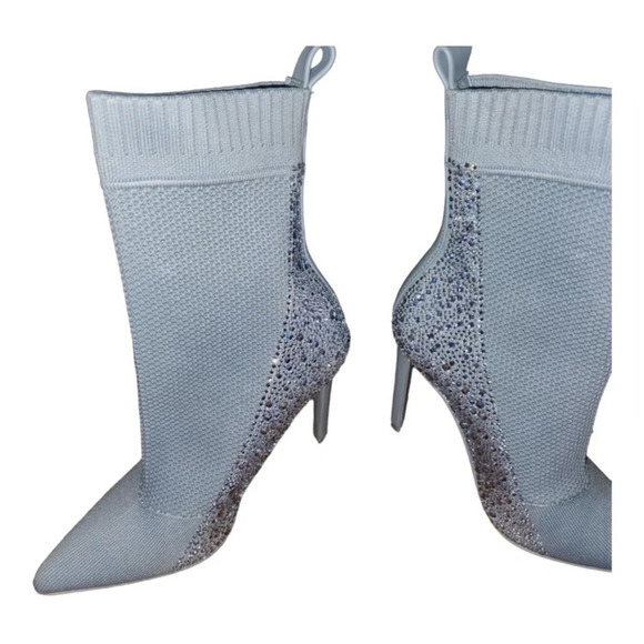 Steve Madden Majesty Blue High Heel Ankle Stilleto Boots - Picture 6 of 10